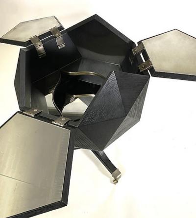 Ico Parisi Italian Modern Tetrahedral Rolling Bar Style of Ico Parisi