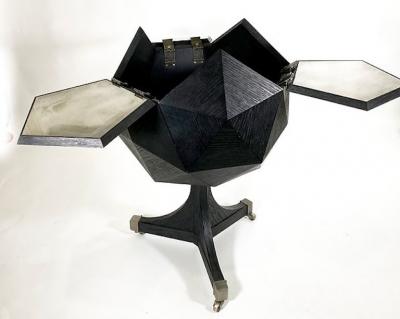 Ico Parisi Italian Modern Tetrahedral Rolling Bar Style of Ico Parisi