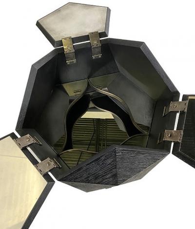 Ico Parisi Italian Modern Tetrahedral Rolling Bar Style of Ico Parisi