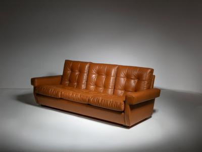 Ico Parisi Leather Sofa Model 919 by Ico Parisi for Cassina