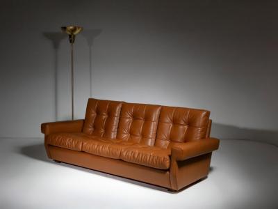 Ico Parisi Leather Sofa Model 919 by Ico Parisi for Cassina