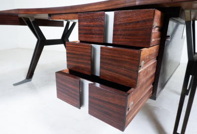 Ico Parisi Mid Century Modern Desk by Ico Parisi for Mim Roma Italy 1950s