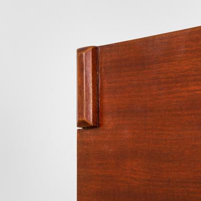 Ico Parisi Mirrored Cabinet in Wood Attributed to Ico Parisi with Shelves 50s