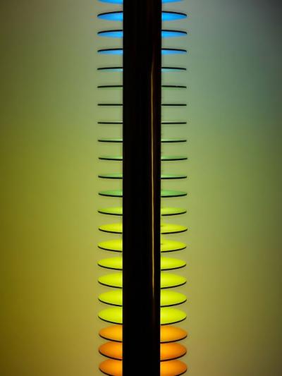 Ico Parisi Multicolor Iride Floor Lamp by Ico Parisi for Lamperti Robbiate