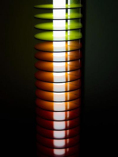 Ico Parisi Multicolor Iride Floor Lamp by Ico Parisi for Lamperti Robbiate
