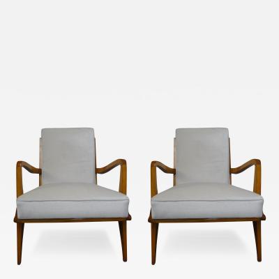 Ico Parisi Pair Of Italian Modern Lounge Chairs