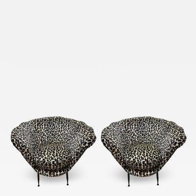 Ico Parisi Pair Of Italian Modern Lounge Chairs