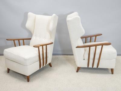 Ico Parisi Pair of armchairs
