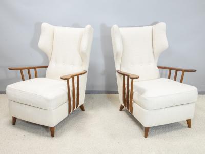 Ico Parisi Pair of armchairs