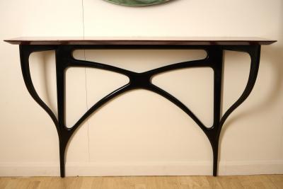 Ico Parisi RARE ICO PARISI CONSOLE WALNUT AND EBONISED WOOD