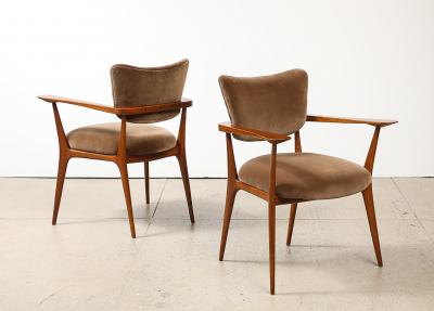 Ico Parisi Rare Pair of Poltroncina da the Armchairs by Ico Parisi
