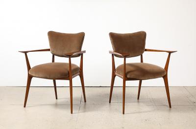 Ico Parisi Rare Pair of Poltroncina da the Armchairs by Ico Parisi