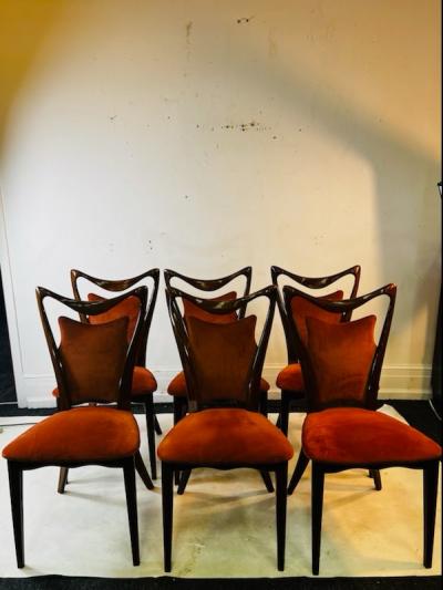 Ico Parisi SUITE OF SIX ITALIAN MODERNIST CHAIRS ATTRIBUTED TO ICO PARISI