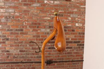 Ico Parisi Sculptural Italian Modernist Beech and Brass Valet by Fratelli Reguitti