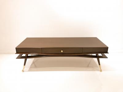 Ico Parisi Sculptural Mahogany Coffee Table After Ico Parisi