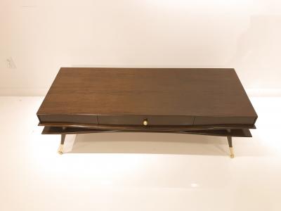 Ico Parisi Sculptural Mahogany Coffee Table After Ico Parisi