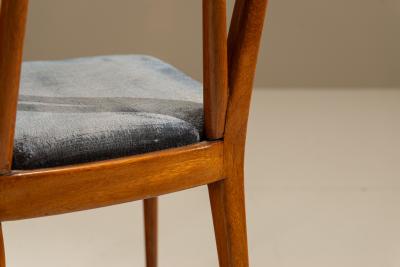 Ico Parisi Set of Six Dining Room Chairs attr to Ico Parisi Italy 1950s