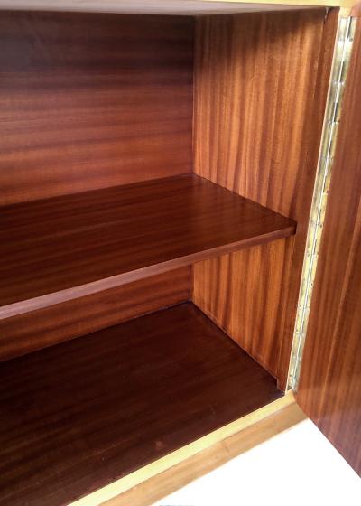 Ico Parisi Stylish Italian Mid Century 4 Door Sycamore Credenza in the Style of Ico Parisi