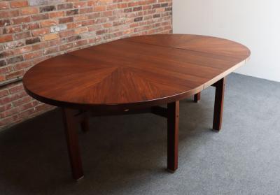 Ico Parisi Vintage Italian Round Extendable Dining Table in Rosewood by Ico Parisi for MIM