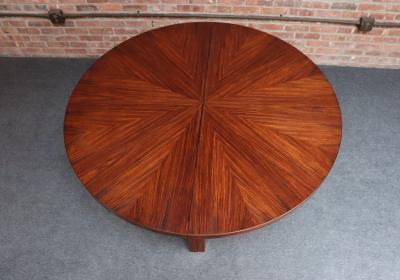 Ico Parisi Vintage Italian Round Extendable Dining Table in Rosewood by Ico Parisi for MIM