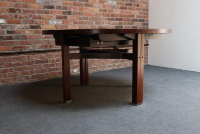 Ico Parisi Vintage Italian Round Extendable Dining Table in Rosewood by Ico Parisi for MIM