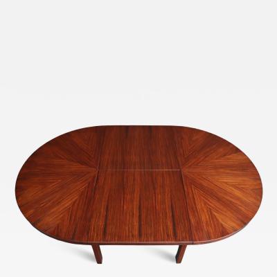 Ico Parisi Vintage Italian Round Extendable Dining Table in Rosewood by Ico Parisi for MIM