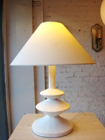 Iconic Pair of French Plaster Lamps by Jacques Grange for Yves Saint Laurent