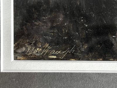 Ida Waugh Hungry Wolves Hunt a Women Up a Tree at Night Gay Female Illustrator 1890