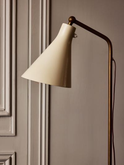 Ignazio Gardella Adjustable Floor Lamp in Marble and Metal by Ignazio Gardella