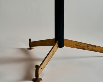 Ignazio Gardella Brass Steel and Teak Table by Ignazio Gardella for Azucena Italy c 1950
