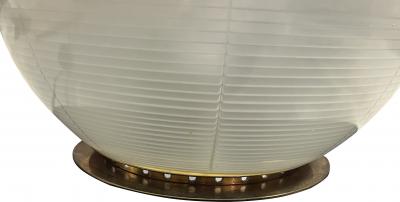 Ignazio Gardella ITALIAN BRASS AND GLASS HOLLOPHANE MID CENTURY SPHERE LAMP BY IGNAZIO GARDELLA