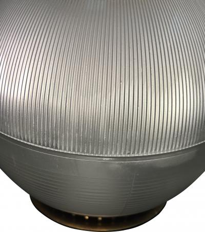 Ignazio Gardella ITALIAN BRASS AND GLASS HOLLOPHANE MID CENTURY SPHERE LAMP BY IGNAZIO GARDELLA
