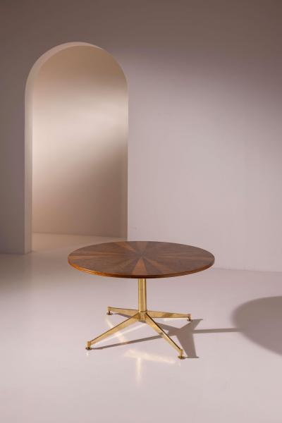 Ignazio Gardella Ignanzio Gardella adjustable table in walnut and brass Azucena Italy 1950s
