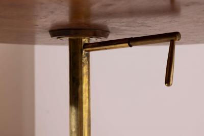 Ignazio Gardella Ignanzio Gardella adjustable table in walnut and brass Azucena Italy 1950s