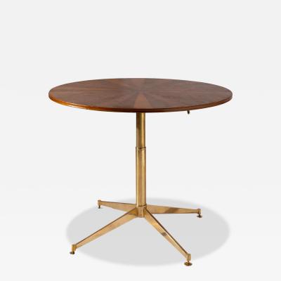 Ignazio Gardella Ignanzio Gardella adjustable table in walnut and brass Azucena Italy 1950s