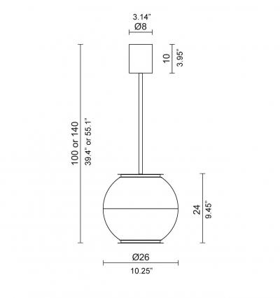 Ignazio Gardella Ignazio Gardella Doppio Vetro Pendant Lamp for Tato Italia