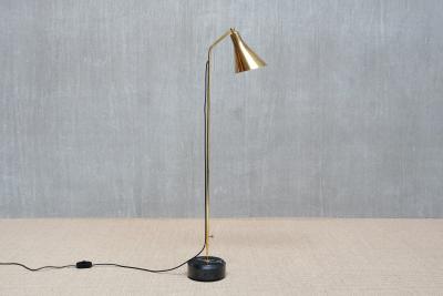 Ignazio Gardella Ignazio Gardella LT3 Floor Lamp in Brass and Marble Azucena Italy 1950s