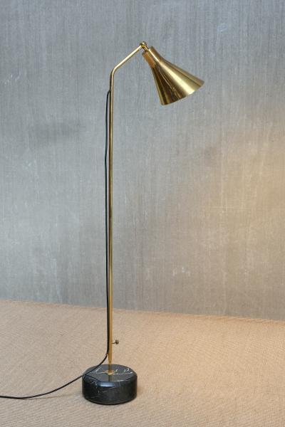 Ignazio Gardella Ignazio Gardella LT3 Floor Lamp in Brass and Marble Azucena Italy 1950s