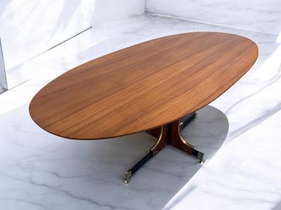Ignazio Gardella Italian Mid Century Dining Teak Table Attributed to Ignazio Gardella 1960s