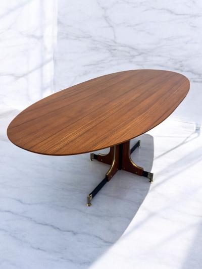 Ignazio Gardella Italian Mid Century Dining Teak Table Attributed to Ignazio Gardella 1960s