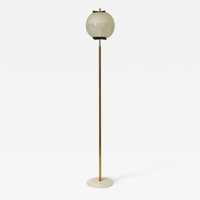 Ignazio Gardella MIDCENTURY GLOBE SHADE WITH BRASS AND MARBLE FLOOR LAMP BY LTE8 IGNAZIO GARDELLA