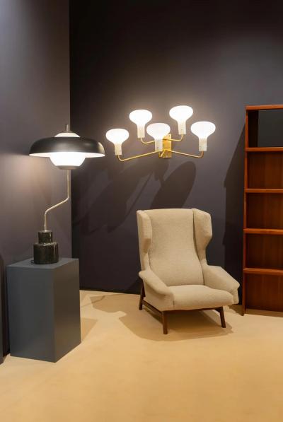 Ignazio Gardella Mid Century Pair of Wall Lights LP12 by Ignazio Gardella Azucena 1960s