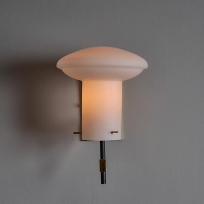 Ignazio Gardella Pair of 1970s Sculptural Glass and Brass Sconces Attributed to Ignazio Gardella