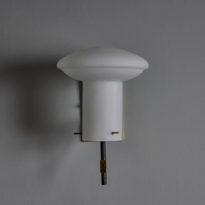 Ignazio Gardella Pair of 1970s Sculptural Glass and Brass Sconces Attributed to Ignazio Gardella