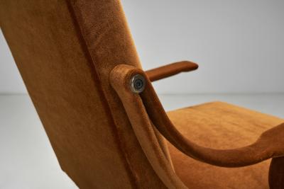 Ignazio Gardella Pair of Adjustable Digamma Armchairs by Ignazio Gardella Italy 1960s