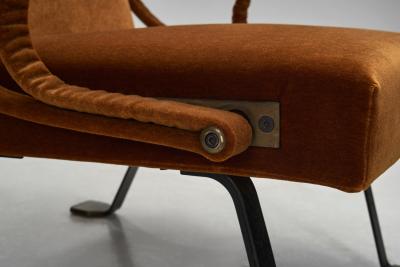 Ignazio Gardella Pair of Adjustable Digamma Armchairs by Ignazio Gardella Italy 1960s