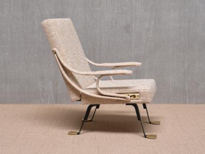 Ignazio Gardella Pair of Ignazia Gardella Digamma Armchairs in Beige M taphores Tweed 2025