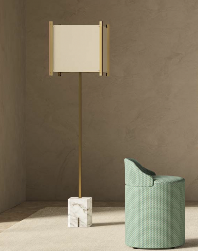 Ignazio Gardella Prisma and Cubo Floor lamps by Ignazio Gardella