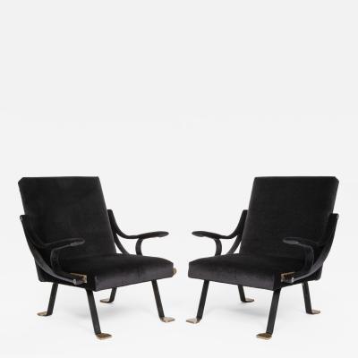 Ignazio Gardella Rare pair of original Digamma chairs