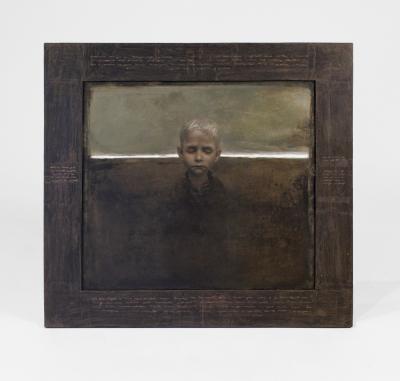 Igor Melnikov Painting on Board by Igor Melnikov Horizon Line with Artist Painted Frame